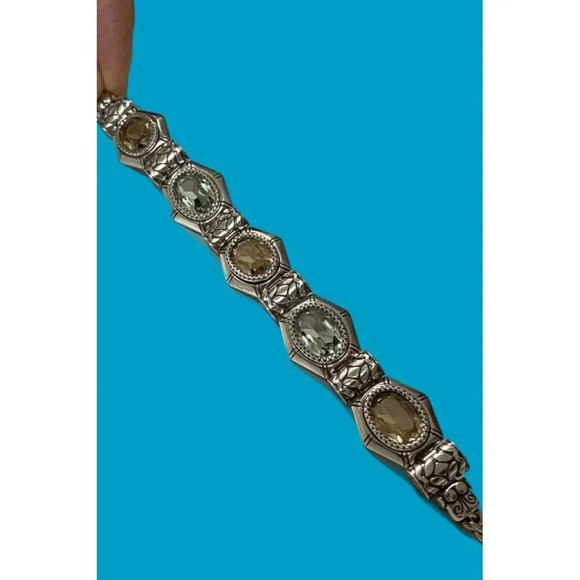 Brighton Silver Plated Bracelet Clear Crystals Beautiful Bracelet - Picture 2 of 11